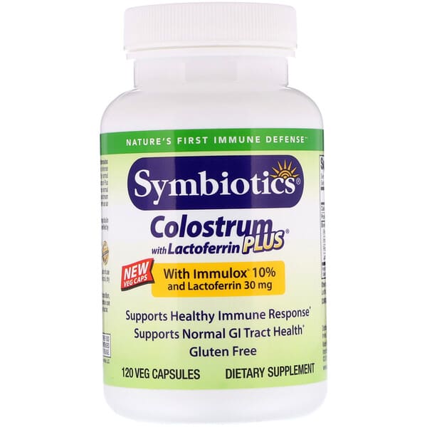 Symbiotics Colostrum With Lactoferrin Plus 120 Veg Capsules