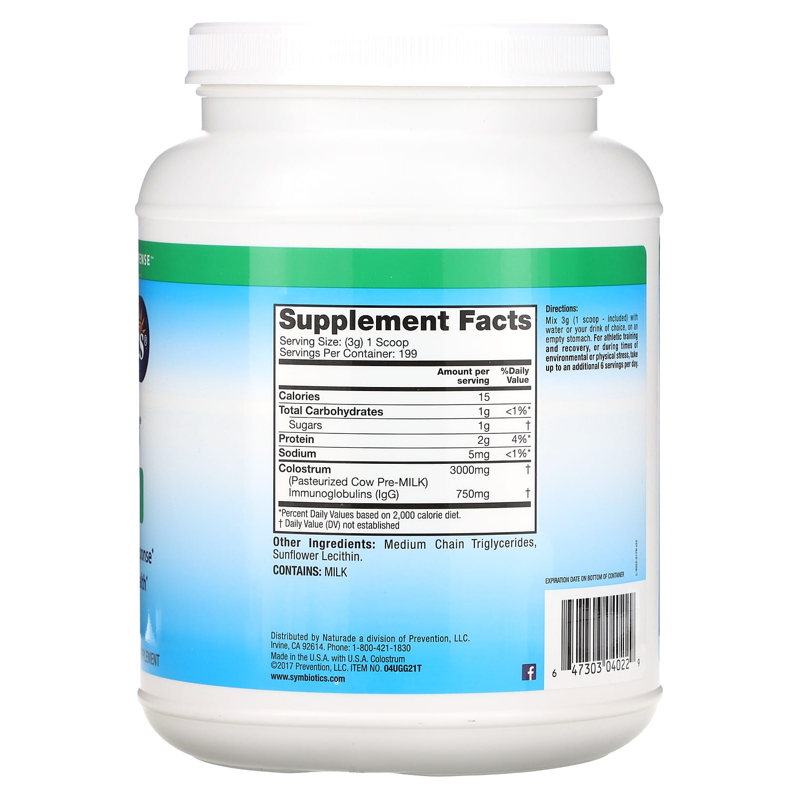 Symbiotics, Colostrum Plus, Powder, 21 oz (597 g)