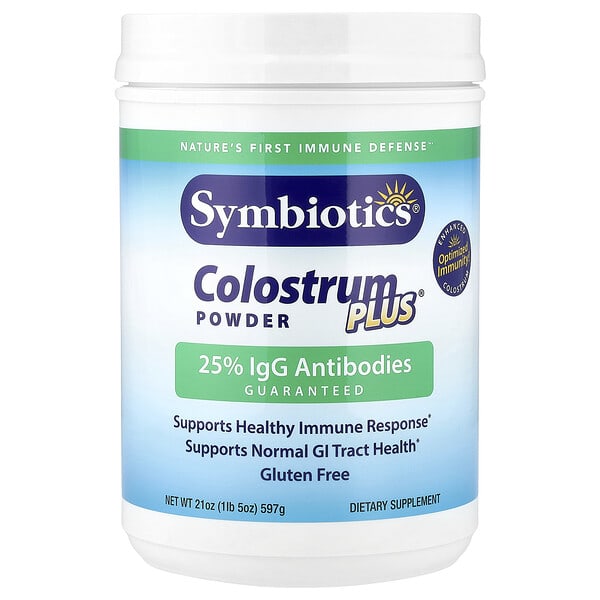 Symbiotics, Colostrum Plus，粉，1.3 磅（597 克）