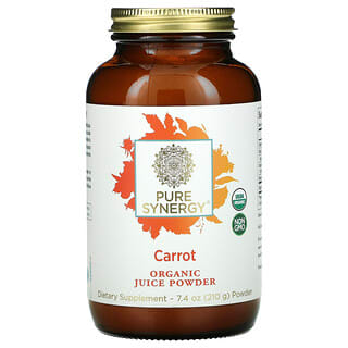 Pure Synergy, Органический сок в порошке, морковь, 210 г (7,4 унции)