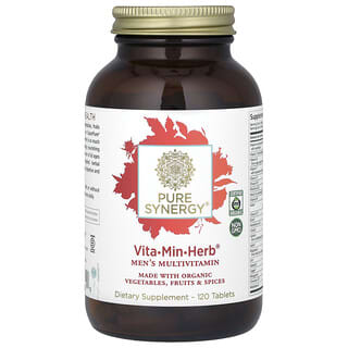 Pure Synergy, Vita-Min-Herb, Multivitamínico para Homens, 120 Comprimidos