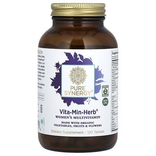 Pure Synergy, Vita-Min-Herb, Multivitamínico para Mulheres, 120 Comprimidos