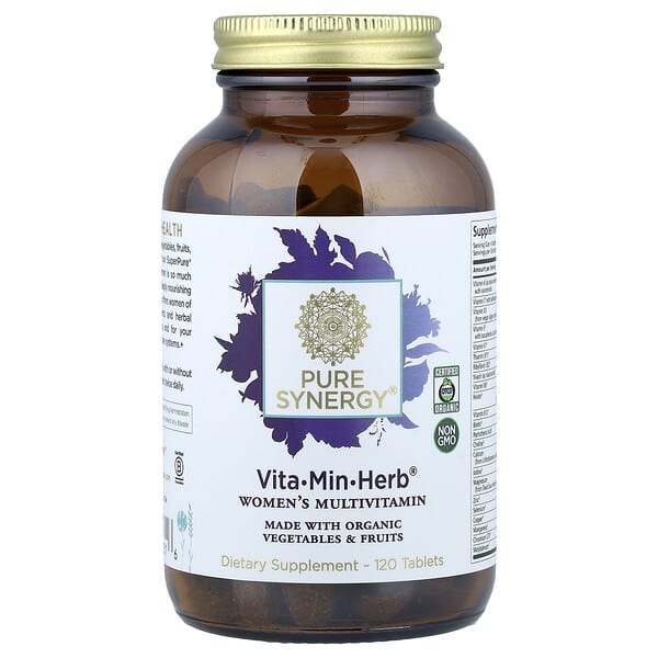 Pure Synergy, Vita-Min-Herb®, 여성용 종합비타민, 120정