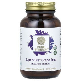 بيور سينرجي‏, بذور العنب Super Pure، خلاصة عضوية، 60 كبسولة