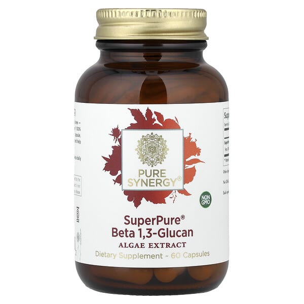 Pure Synergy, SuperPure®, Extrait d'algue bêta-1,3-glucane, 60 capsules (500 mg par capsule)