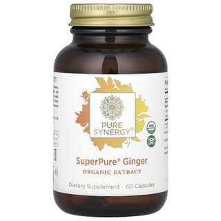 Pure Synergy, SuperPure, имбирь, органический экстракт, 60 капсул