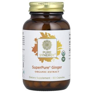 Pure Synergy, Gengibre SuperPure, Extrato Orgânico, 60 Cápsulas