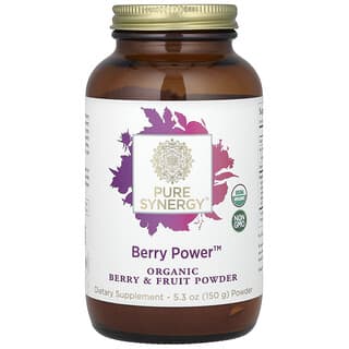 Pure Synergy, Bayas y frutas orgánicas en polvo, Berry Power, 150 g (5,3 oz)