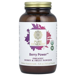 بيور سينرجي‏, Berry Power ™ ، مسحوق التوت العضوي والفواكه ، 5.3 أونصة (150 جم)