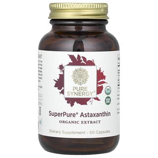 Pure Synergy, Astaxantina SuperPure, Extrato Orgânico, 60 Cápsulas