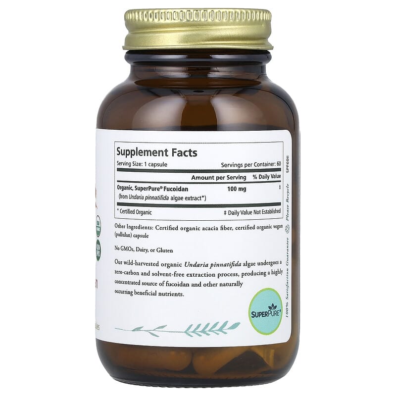 SuperPure®（スーパーピュア）フコイダン、60粒（1粒あたり100mg）