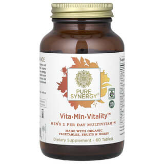Pure Synergy‏, Vita-Min-Vitality, מולטי-ויטמין לגברים 2 ליום, 60 טבליות