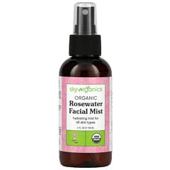 Sky Organics, Organic Rosewater Facial Mist, 4 fl oz (118 ml)