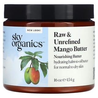 Sky Organics‏, חמאת מנגו, גולמית ולא מזוקקת, 454 גרם (16 אונקיות)