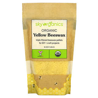 Sky Organics, Cire d'abeille jaune biologique, 454 g