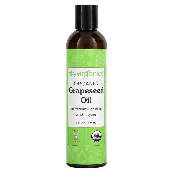 Sky Organics, Organic Grapeseed Oil, 8 fl oz (236 ml)