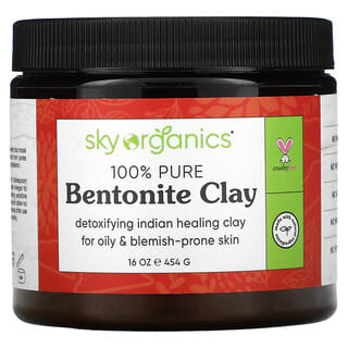 Sky Organics, Argile bentonite 100 % pure,454 g