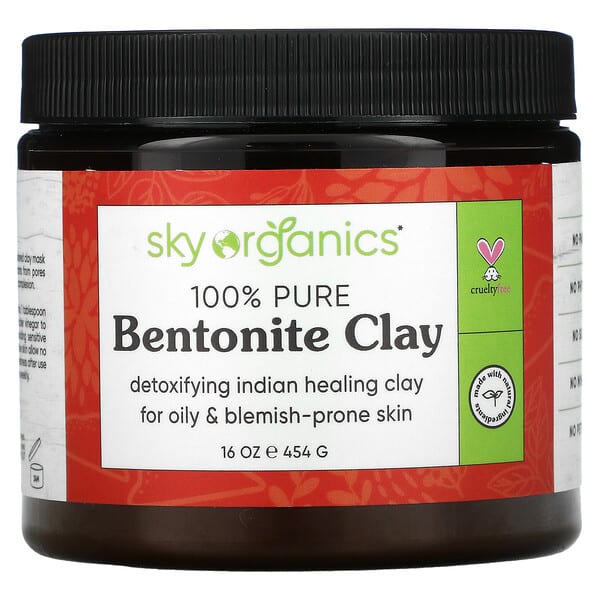 Sky Organics‏, طمي بنتونيت نقي 100%، 16 أونصة (454 جم)