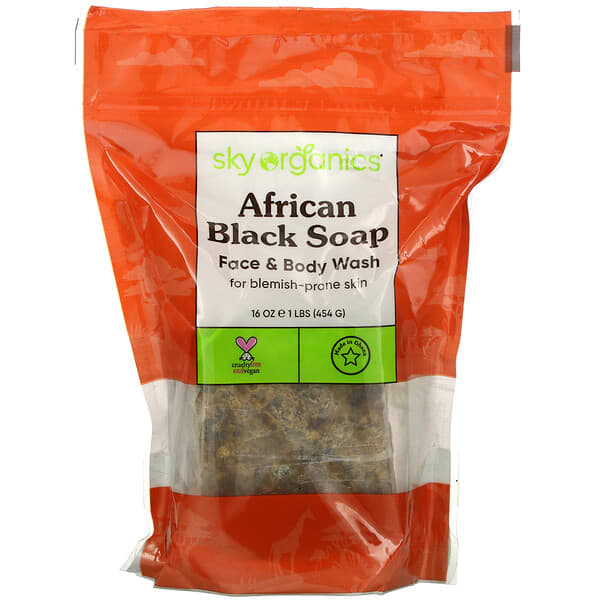 Sky Organics, African Black Soap, 16 fl oz (454 g)