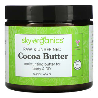 Sky Organics, необроблене і нерафіноване масло какао, 454 г (16 унцій)