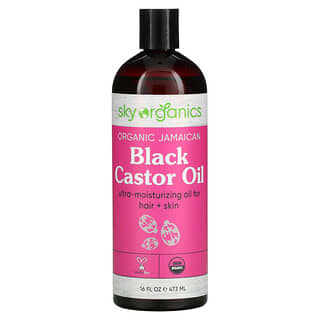 Sky Organics, Aceite de ricino negro orgánico de Jamaica, 473 ml (16 oz. Líq.)