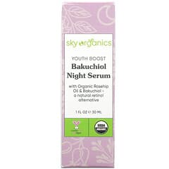 Sky Organics, Youth Boost, Sérum de noche con bakuchiol, 30 ml (1 oz. Líq.)