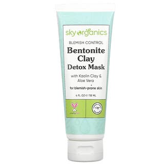 Sky Organics, Contrôle des imperfections, Masque détoxifiant à l'argile bentonite, à l'argile kaolin et à l'aloe vera, 118 ml  