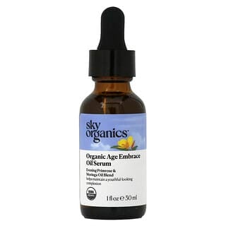 Sky Organics, Organic Age Embrace Oil Serum, Evening Primrose & Moringa Oil Blend, 1 fl oz (30 ml)