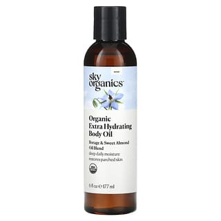 Sky Organics, Organic Extra Hydrating Body Oil, Borage & Sweet Almond Oil Blend, 6 fl oz (177 ml)
