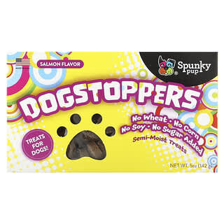 Spunky Pup, DogStoppers, Friandises pour chiens, Saumon, 142 g