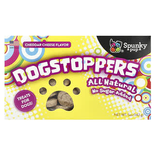 Spunky Pup, Dogstoppers, Golosinas para perros, Queso cheddar, 142 g (5 oz)