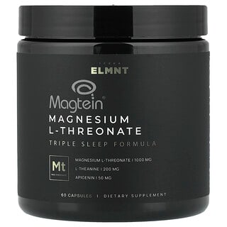 TERRA ELMNT, Magtein® Magnesium L-Threonate, Triple Sleep Formula, 60 Capsules