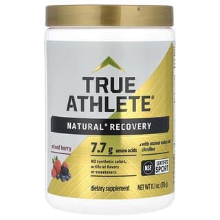 True Athlete, 含椰子汁和瓜氨酸的 Natural Recovery，混合浆果味，11.1 盎司（316 克）