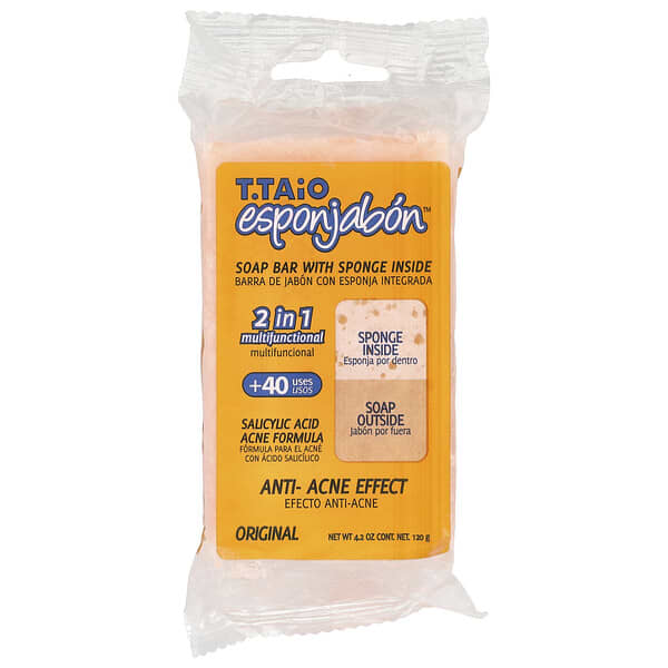 T. Taio, 솝 바, 스펀지 함유, 살리실릭애씨드 여드름 포뮬라, 오리지널, 120g(4.2oz)