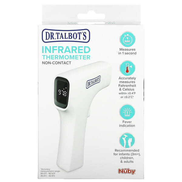 Dr. Talbot's, Termómetro infrarrojo, blanco, 1 termómetro