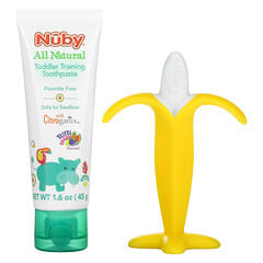 Dr. Talbot's, Toddler Training Toothpaste with Banana Toothbrush, 6 m+, Tutti Frutti, 2 Piece Set
