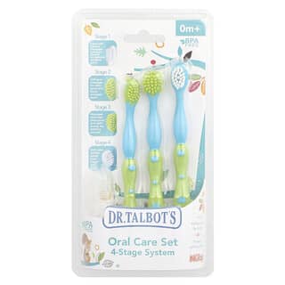 Dr. Talbot's, Set de cuidado bucal, Sistema de 4 etapas, 0 m +, Set de 4 piezas