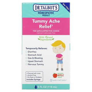 Dr. Talbot's, 腹痛緩解，6 個月 - 12 歲，天然蘋果汁風味，4 液量盎司（118 毫升）
