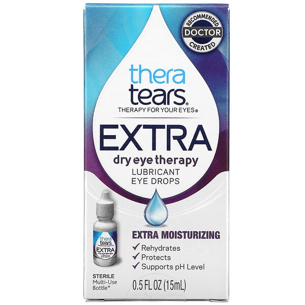 TheraTears, Thérapie pour les yeux très secs, Gouttes oculaires lubrifiantes, 15 ml