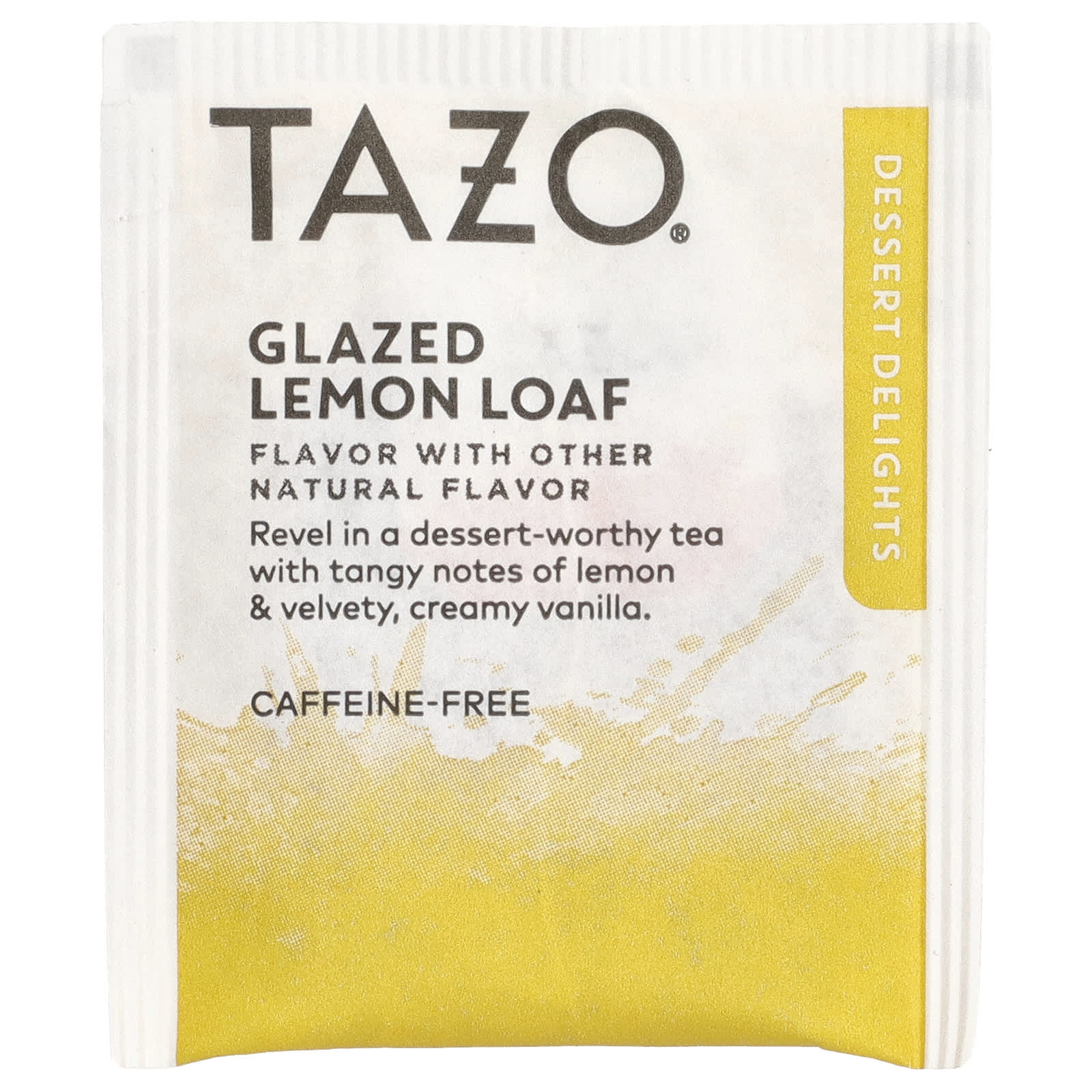 Tazo Teas, Dessert Delights, Herbal Tea, Glazed Lemon Loaf, Caffeine