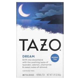 Tazo Teas, ドリーム、ハーブティー、ティーバッグ20袋、40g（1.41オンス）