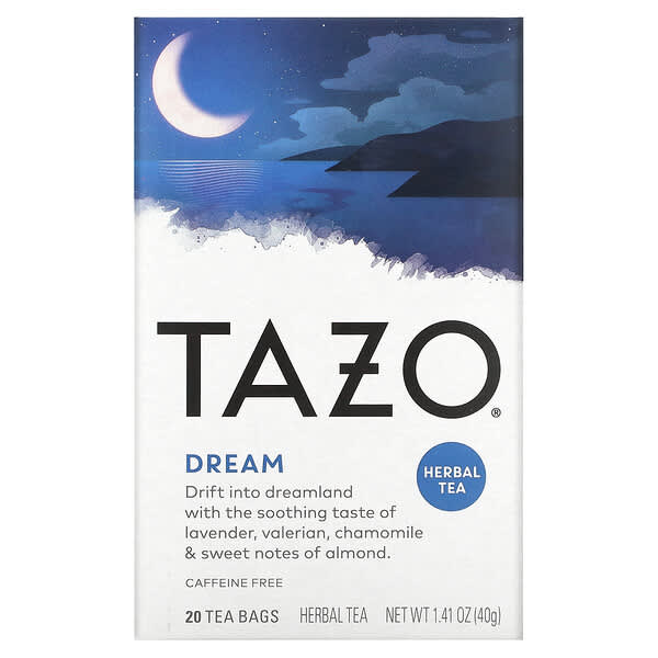Tazo Teas, Dream, Herbal Tea, Caffeine Free, 20 Tea Bags, 1.41 oz (40 g)