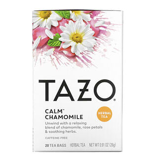 Tazo Teas, ハーブティー,カームカモミール, カフェインフリー, 20 フィルターバック, 0.91 oz (26 g)