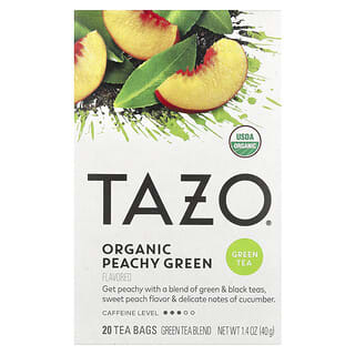 Tazo Teas, Tè verde biologico, verde pesca, 20 bustine di tè, 40 g