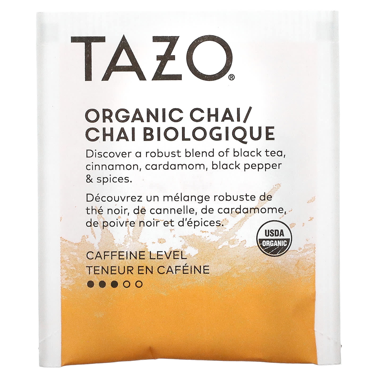 Tazo Teas, オーガニックチャイ、紅茶、ティーバッグ20個、1.9オンス（ 54g ）