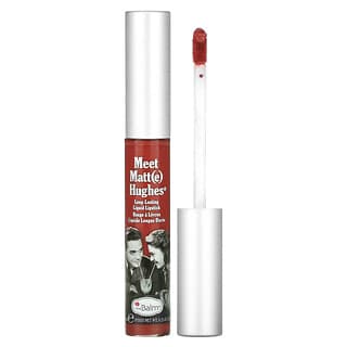 theBalm Cosmetics, Meet Matt(e) Hughes, Lápiz de labios líquido de larga duración, Púrpura, 7,4 ml (0,25 oz. líq.)
