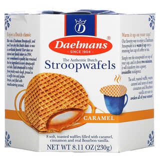 Daelmans, Stroopwafels（ストロープワッフル）、キャラメル味、8個入り、230g（8.11オンス）