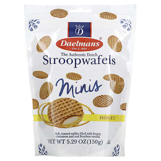 Daelmans, Mini waffles holandeses, miel, 5.29 oz (150 g)