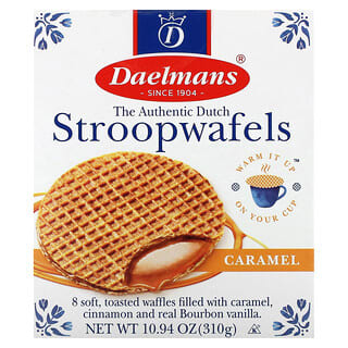 Daelmans, Stropwafels, карамель, 8 вафель, 310 г (10,94 унции)
