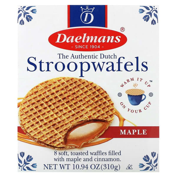 Daelmans, Stroopwafels, Maple, 8 Waffles, 10.94 oz (310 g)